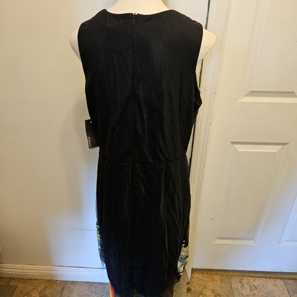 NWT!!! Absolutely Beautiful Donna Ricco Black Floral Mesh Sheath Dress S… - Picture 6 of 11